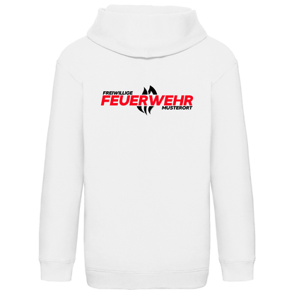 Kinder Hoodie - Flamme Freiwillige Feuerwehr Rot [Personalisierbar]