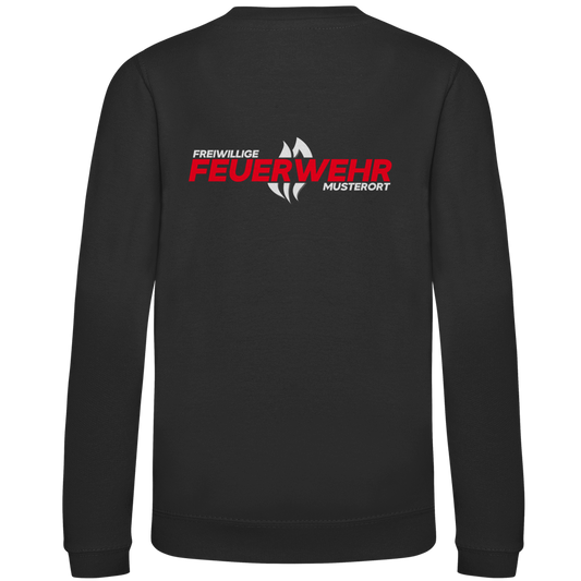 Kinder Sweatshirt - Flamme Freiwillige Feuerwehr Rot [Personalisierbar]