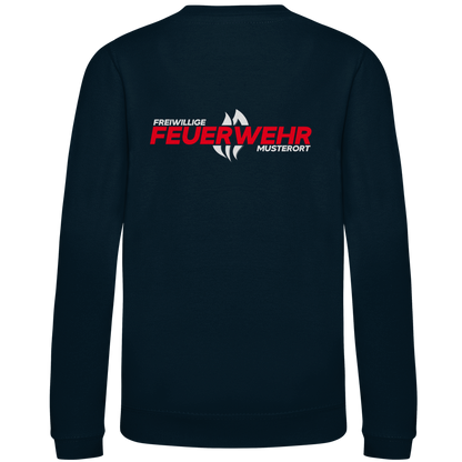 Kinder Sweatshirt - Flamme Freiwillige Feuerwehr Rot [Personalisierbar]