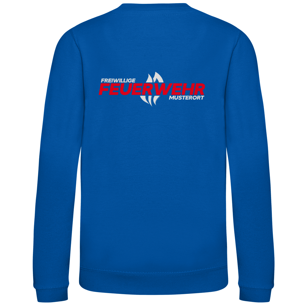 Kinder Sweatshirt - Flamme Freiwillige Feuerwehr Rot [Personalisierbar]