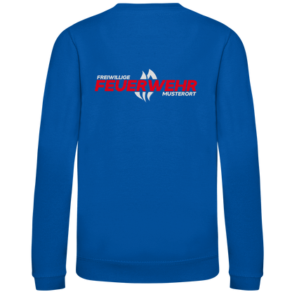 Kinder Sweatshirt - Flamme Freiwillige Feuerwehr Rot [Personalisierbar]