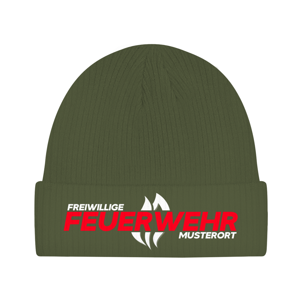 Beanie - Flamme Freiwillige Feuerwehr Rot [Personalisierbar]