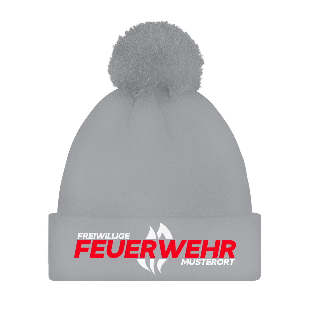 Bommelmütze - Flamme Freiwillige Feuerwehr Rot [Personalisierbar]