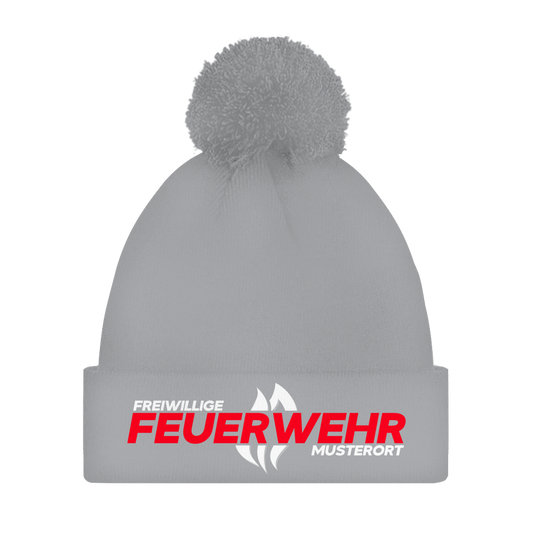 Bommelmütze - Flamme Freiwillige Feuerwehr Rot [Personalisierbar]