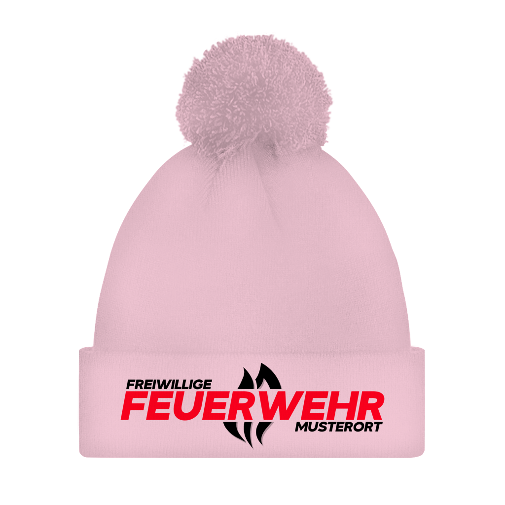 Bommelmütze - Flamme Freiwillige Feuerwehr Rot [Personalisierbar]
