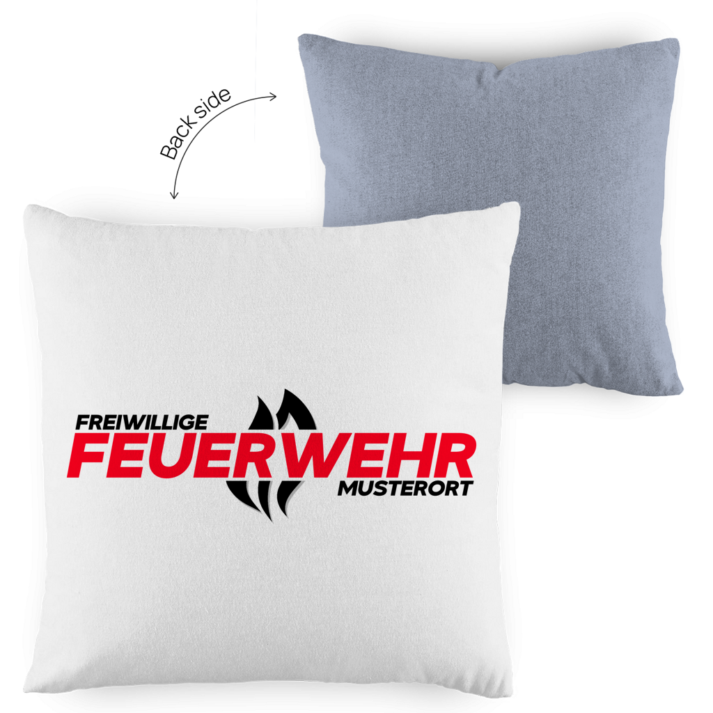 Kopfkissen zweifarbig - Flamme Freiwillige Feuerwehr Rot [Personalisierbar]