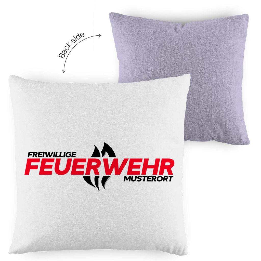 Kopfkissen zweifarbig - Flamme Freiwillige Feuerwehr Rot [Personalisierbar]