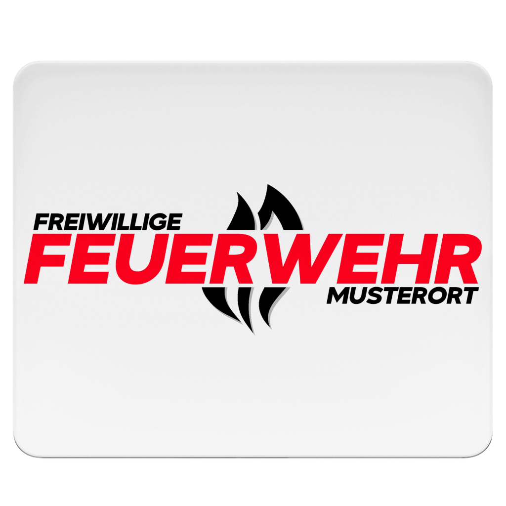 Mousepad - Flamme Freiwillige Feuerwehr Rot [Personalisierbar]
