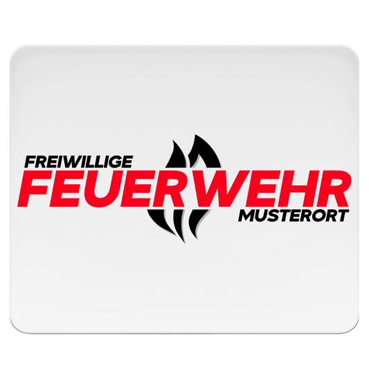 Mousepad - Flamme Freiwillige Feuerwehr Rot [Personalisierbar]