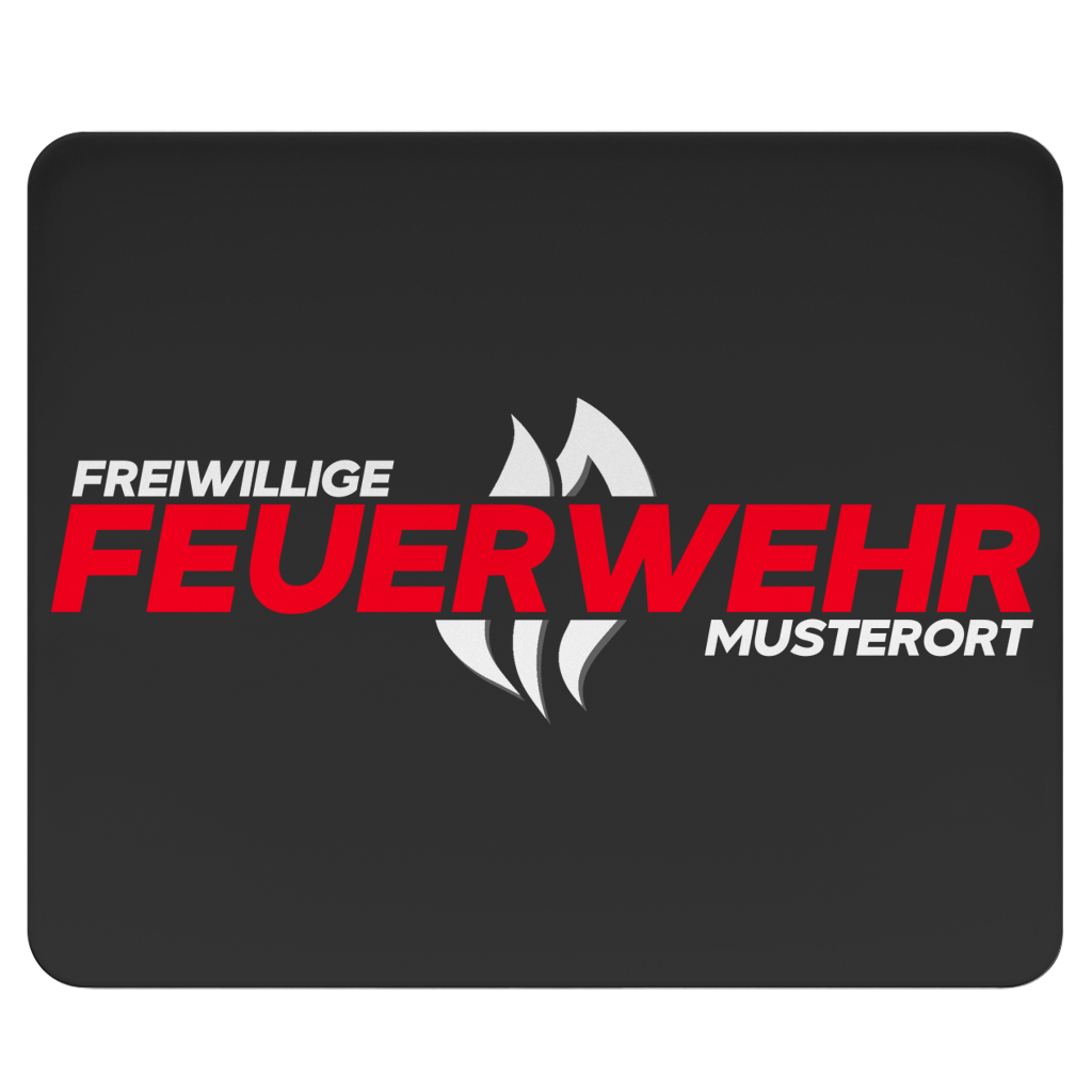 Mousepad - Flamme Freiwillige Feuerwehr Rot [Personalisierbar]