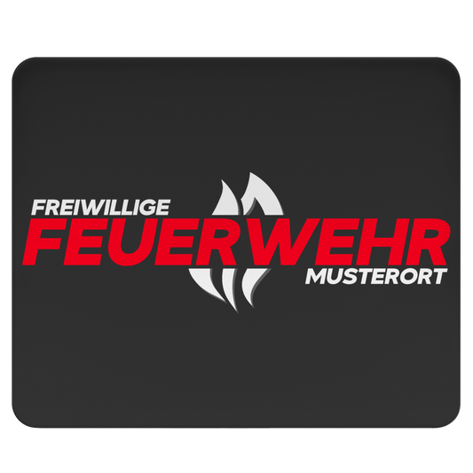 Mousepad - Flamme Freiwillige Feuerwehr Rot [Personalisierbar]