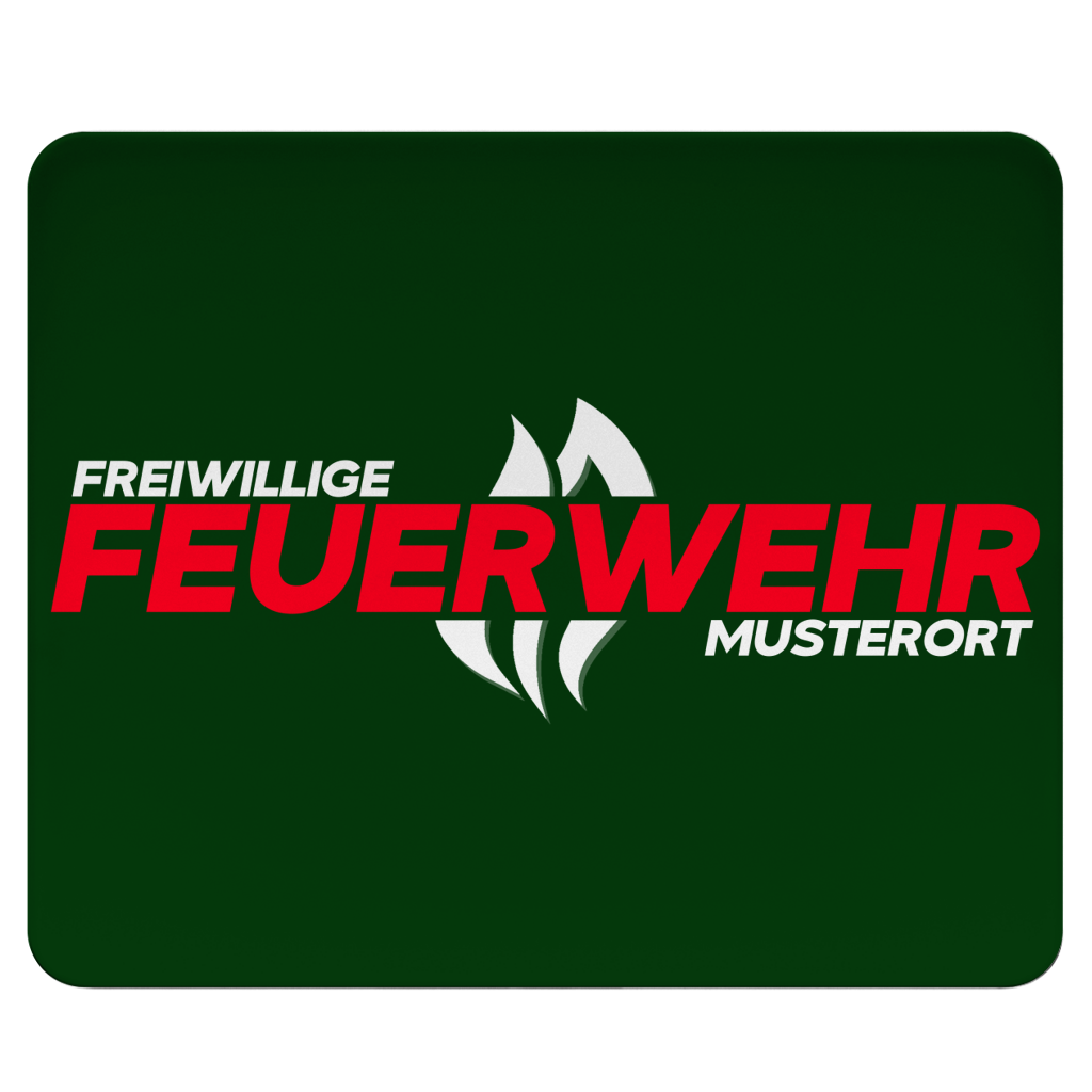 Mousepad - Flamme Freiwillige Feuerwehr Rot [Personalisierbar]