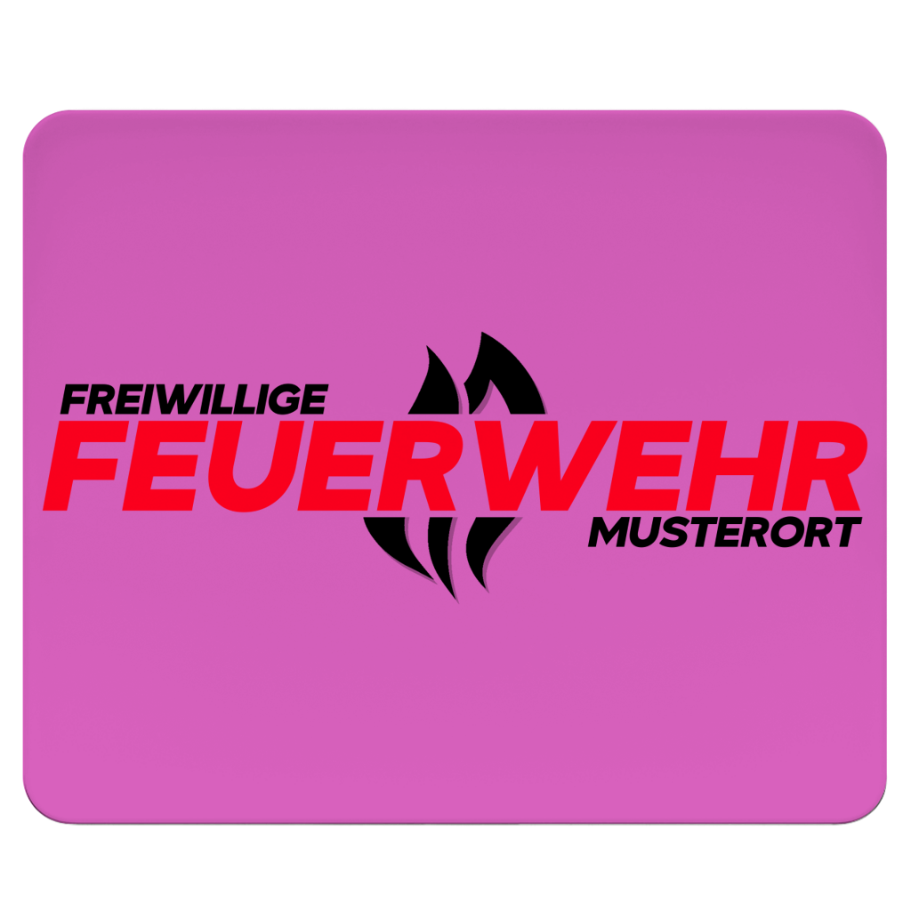 Mousepad - Flamme Freiwillige Feuerwehr Rot [Personalisierbar]