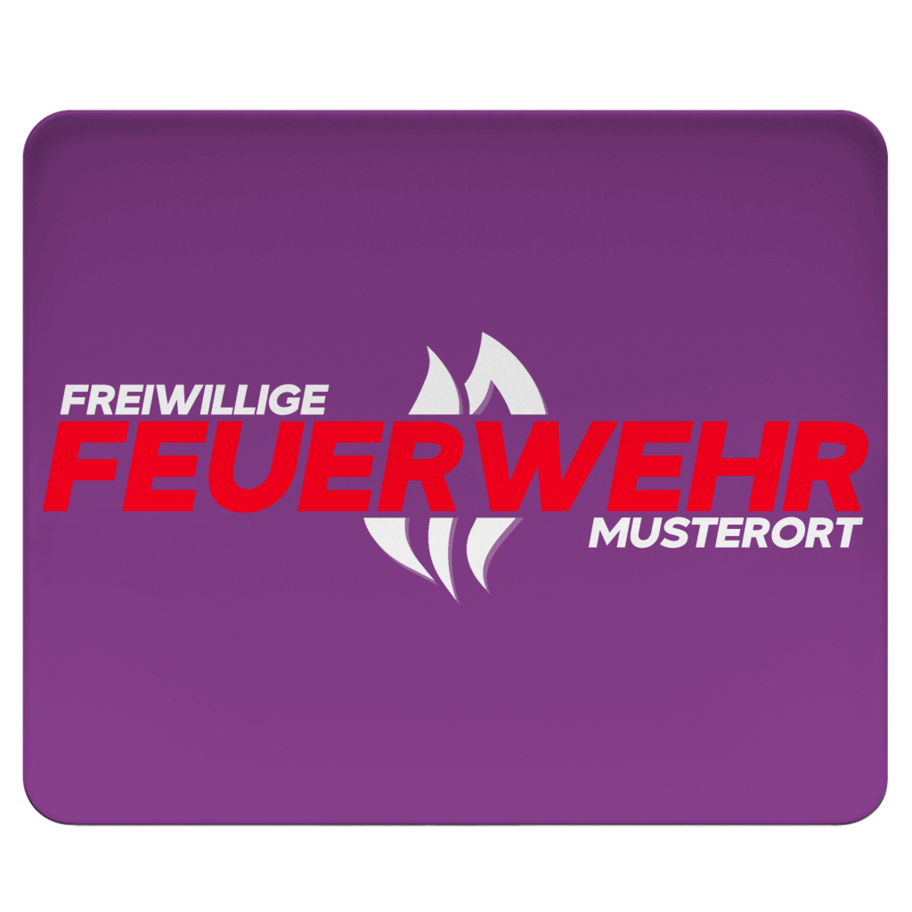 Mousepad - Flamme Freiwillige Feuerwehr Rot [Personalisierbar]