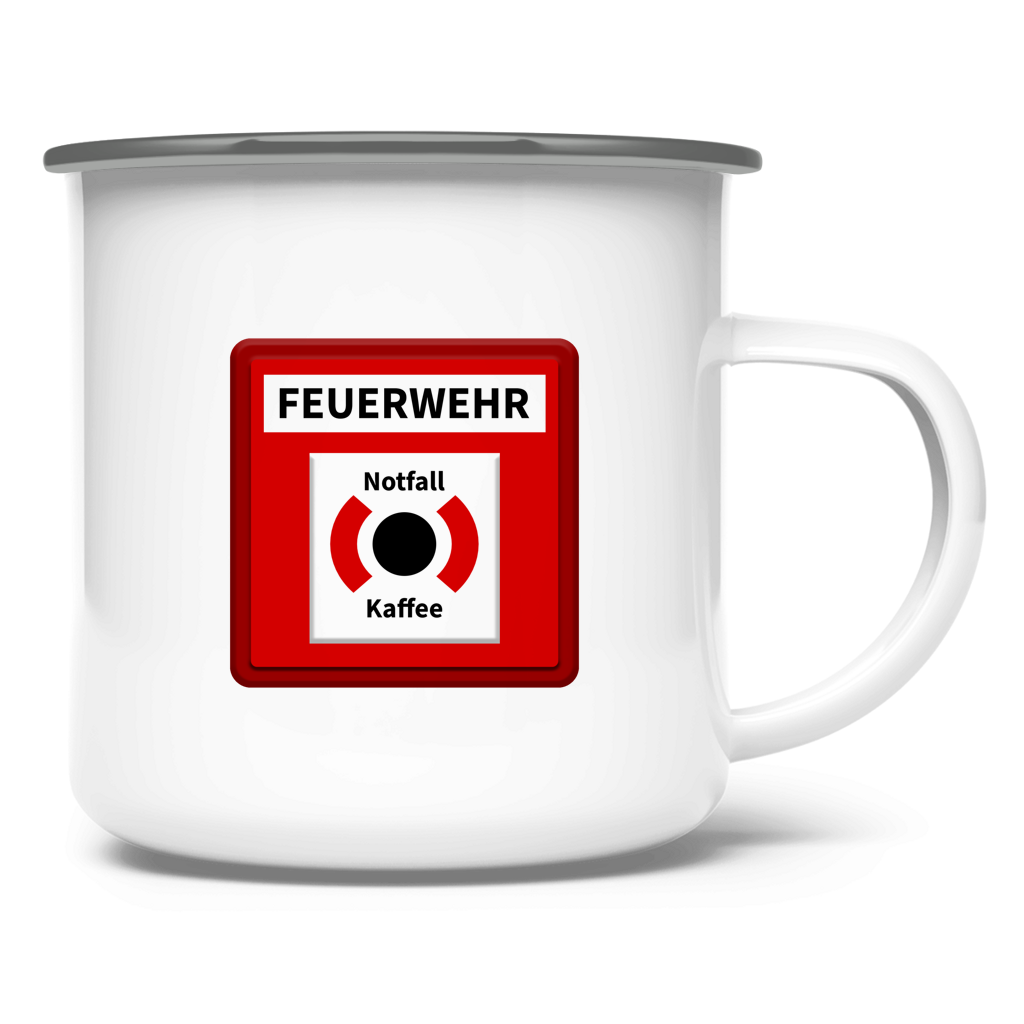 Emaille Tasse - Brandmelder