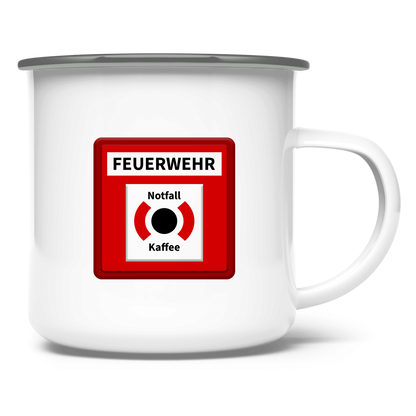 Emaille Tasse - Brandmelder