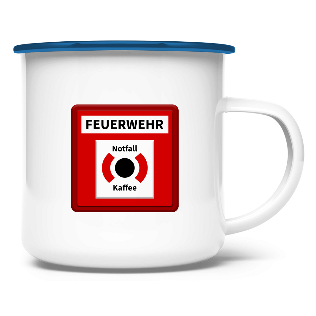Emaille Tasse - Brandmelder