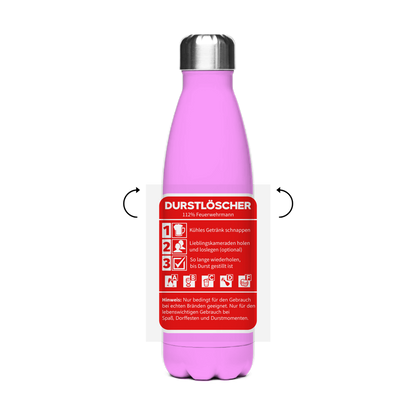 Edelstahl-Thermoflasche - Durstlöscher Feuerwehrmann