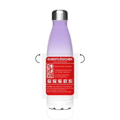Edelstahl-Thermoflasche - Durstlöscher Feuerwehrmann