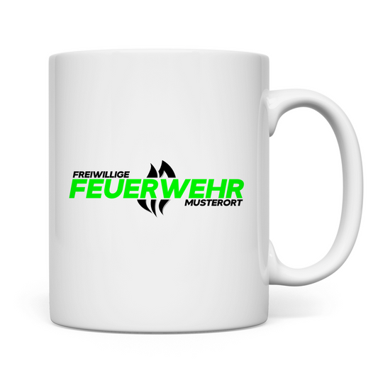 Tasse - Flamme Freiwillige Feuerwehr Grün [Personalisierbar]