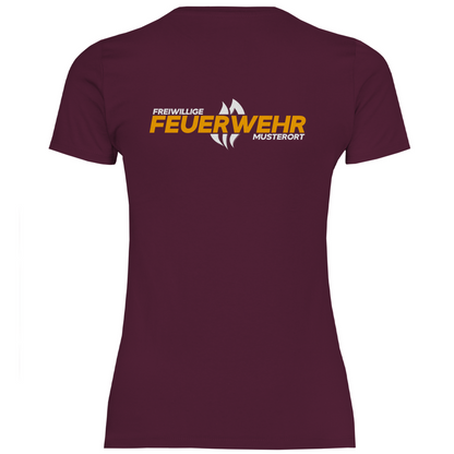 Damen T-Shirt - Flamme Freiwillige Feuerwehr Gelb [Personalisierbar]