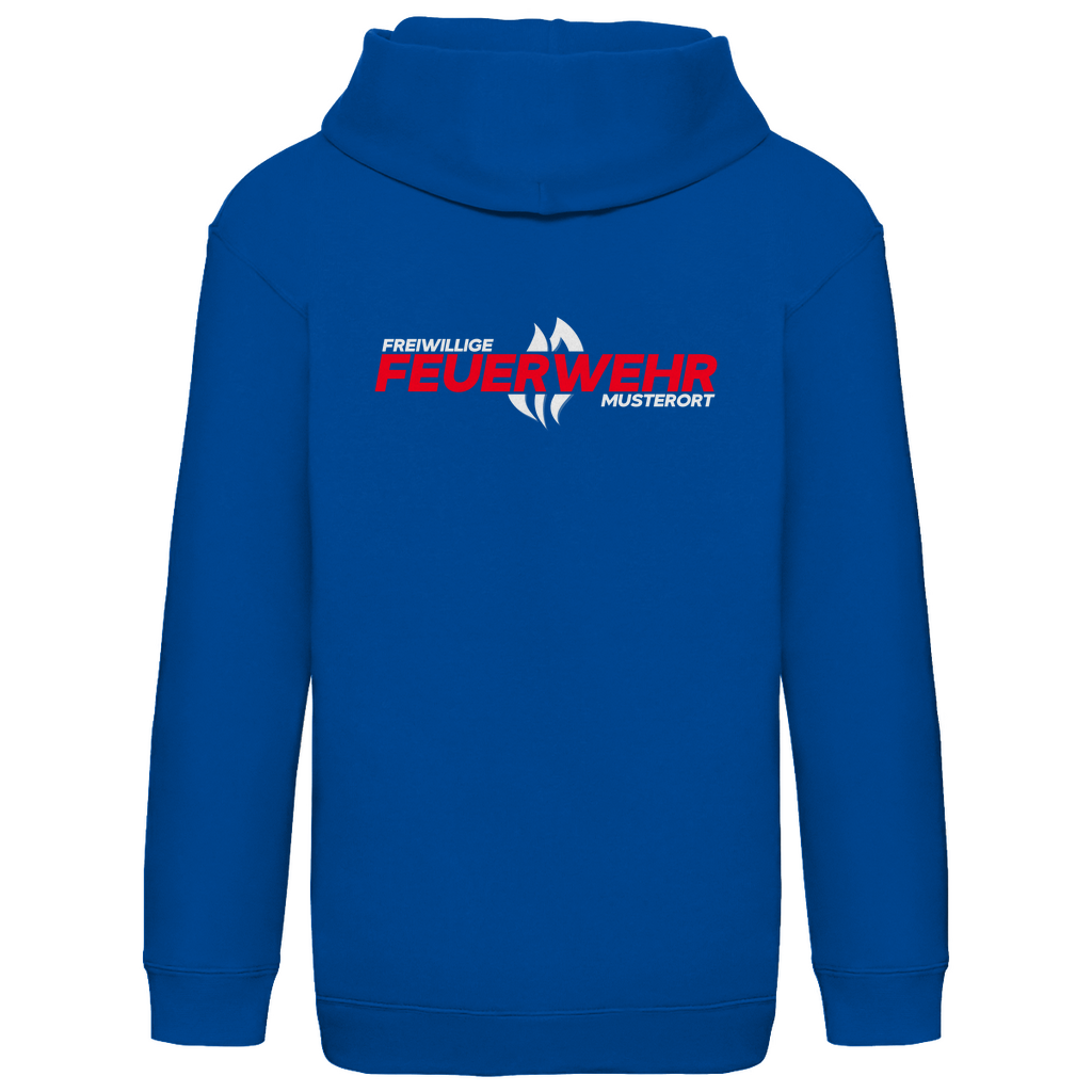 Kinder Hoodie - Flamme Freiwillige Feuerwehr Rot [Personalisierbar]