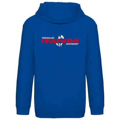 Kinder Hoodie - Flamme Freiwillige Feuerwehr Rot [Personalisierbar]