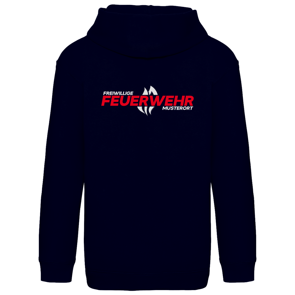 Kinder Hoodie - Flamme Freiwillige Feuerwehr Rot [Personalisierbar]