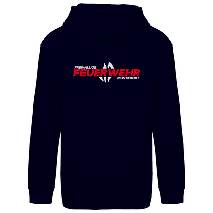Kinder Hoodie - Flamme Freiwillige Feuerwehr Rot [Personalisierbar]