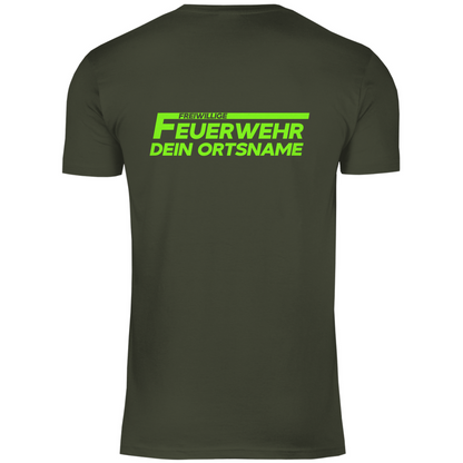Herren T-Shirt - Freiwillige Feuerwehr Grün (Personalisierbar)