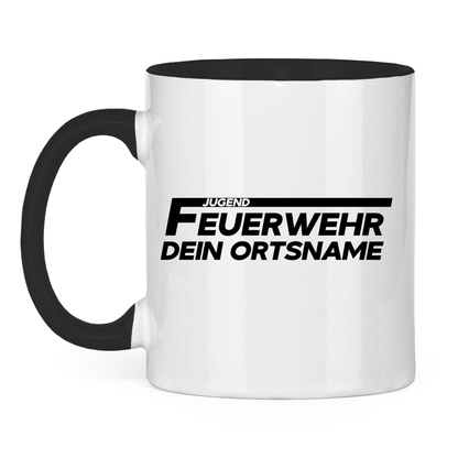 Tasse zweifarbig - Jugendfeuerwehr (Personalisierbar)