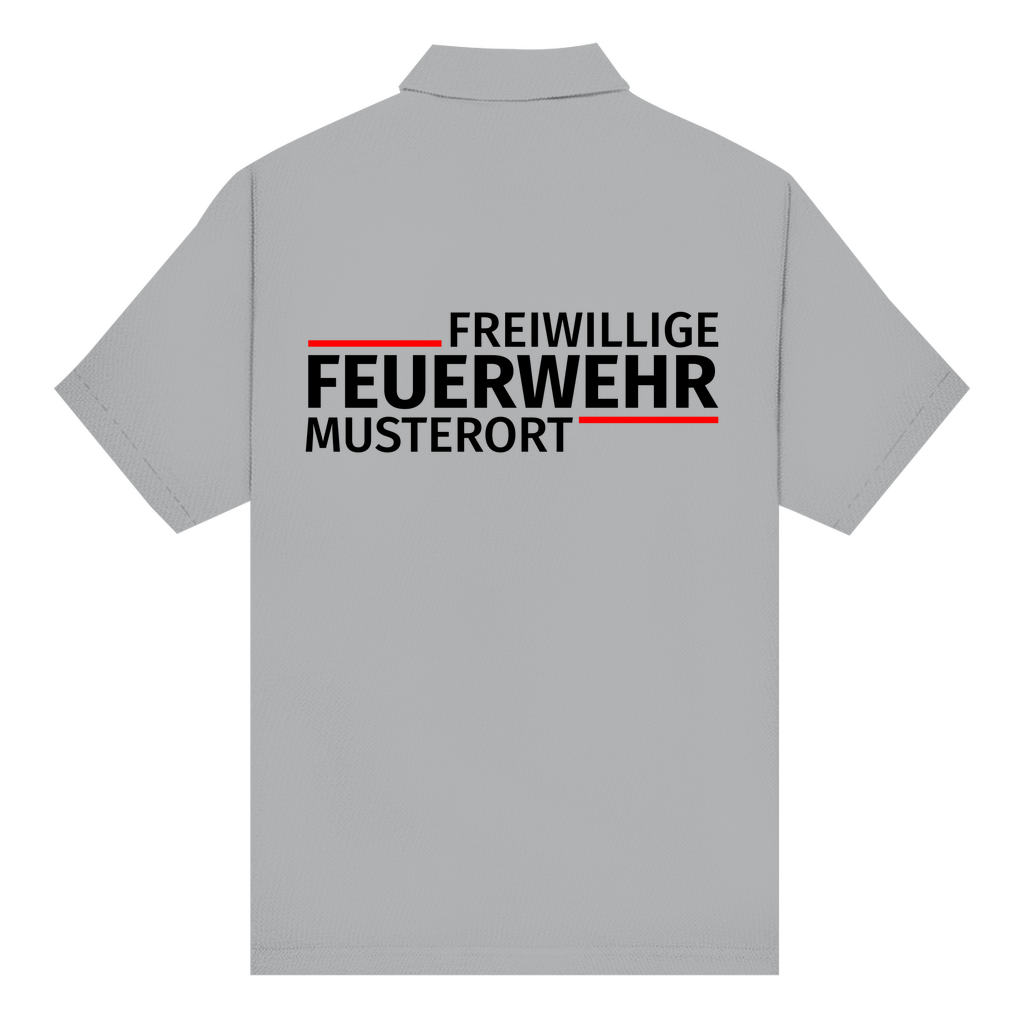 Unisex Poloshirt - Modern Freiwillige Feuerwehr (Personalisierbar)