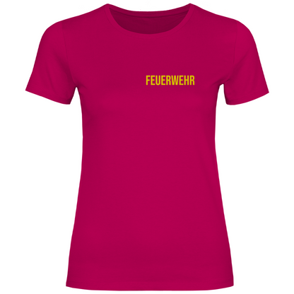 Damen T-Shirt - Feuerwehr Schriftzug (Personalisierbar)