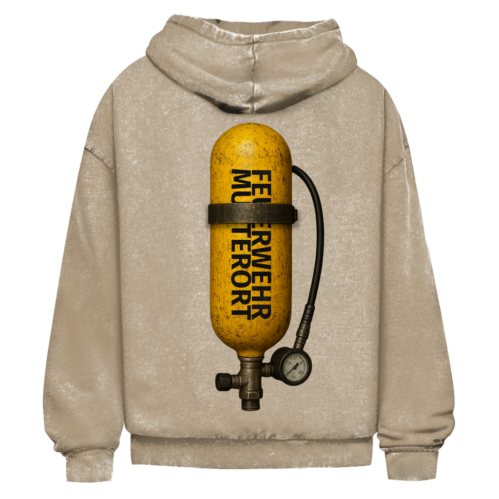 Oversize Washed Hoodie - AGT Feuerwehr [Personalisierbar]