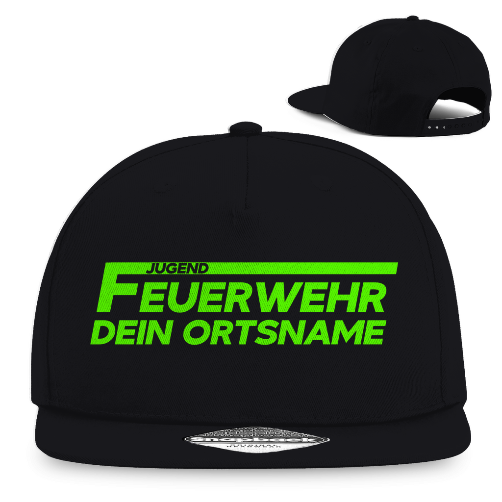 Snapback Rapper Cap - Jugendfeuerwehr Grün [Personalisierbar]