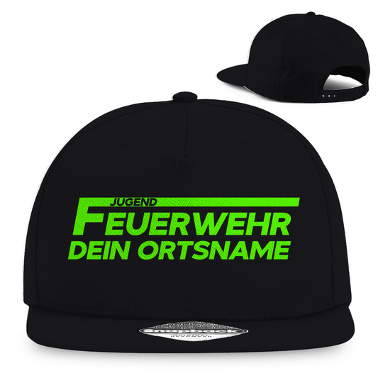 Snapback Rapper Cap - Jugendfeuerwehr Grün [Personalisierbar]