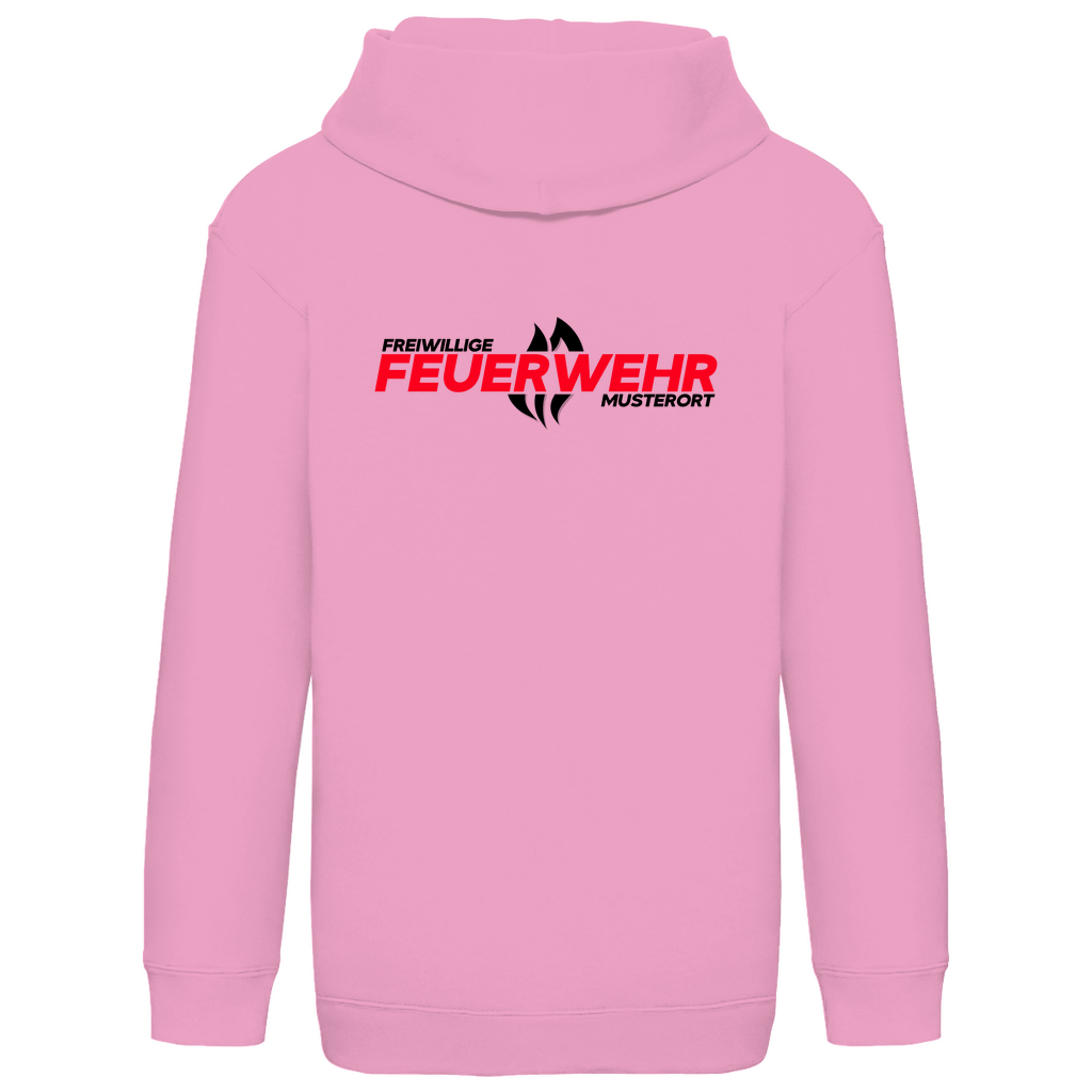 Kinder Hoodie - Flamme Freiwillige Feuerwehr Rot [Personalisierbar]