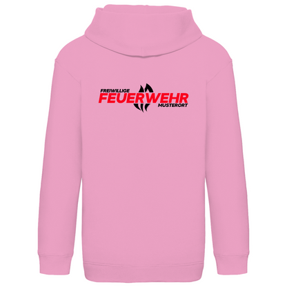 Kinder Hoodie - Flamme Freiwillige Feuerwehr Rot [Personalisierbar]