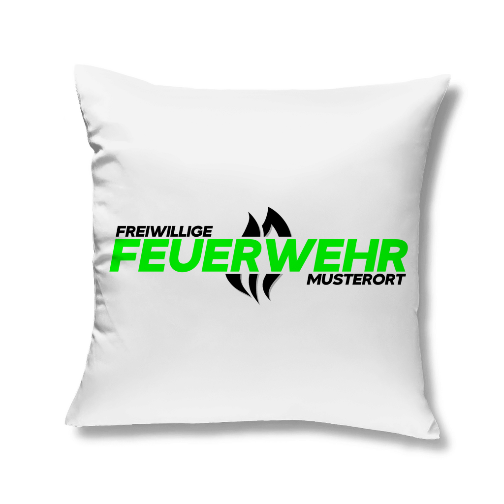 Kopfkissen - Flamme Freiwillige Feuerwehr Grün [Personalisierbar]
