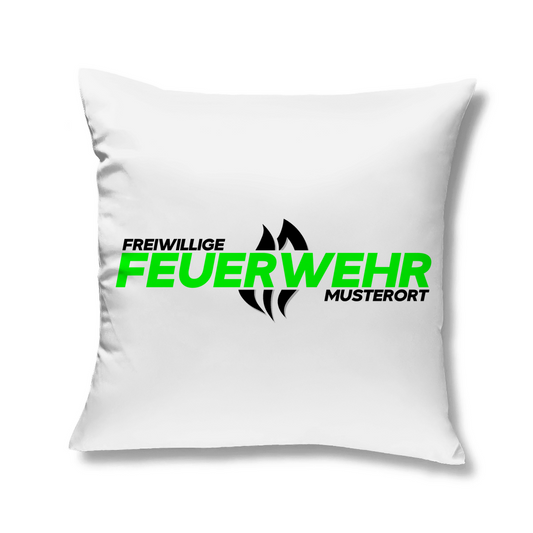 Kopfkissen - Flamme Freiwillige Feuerwehr Grün [Personalisierbar]