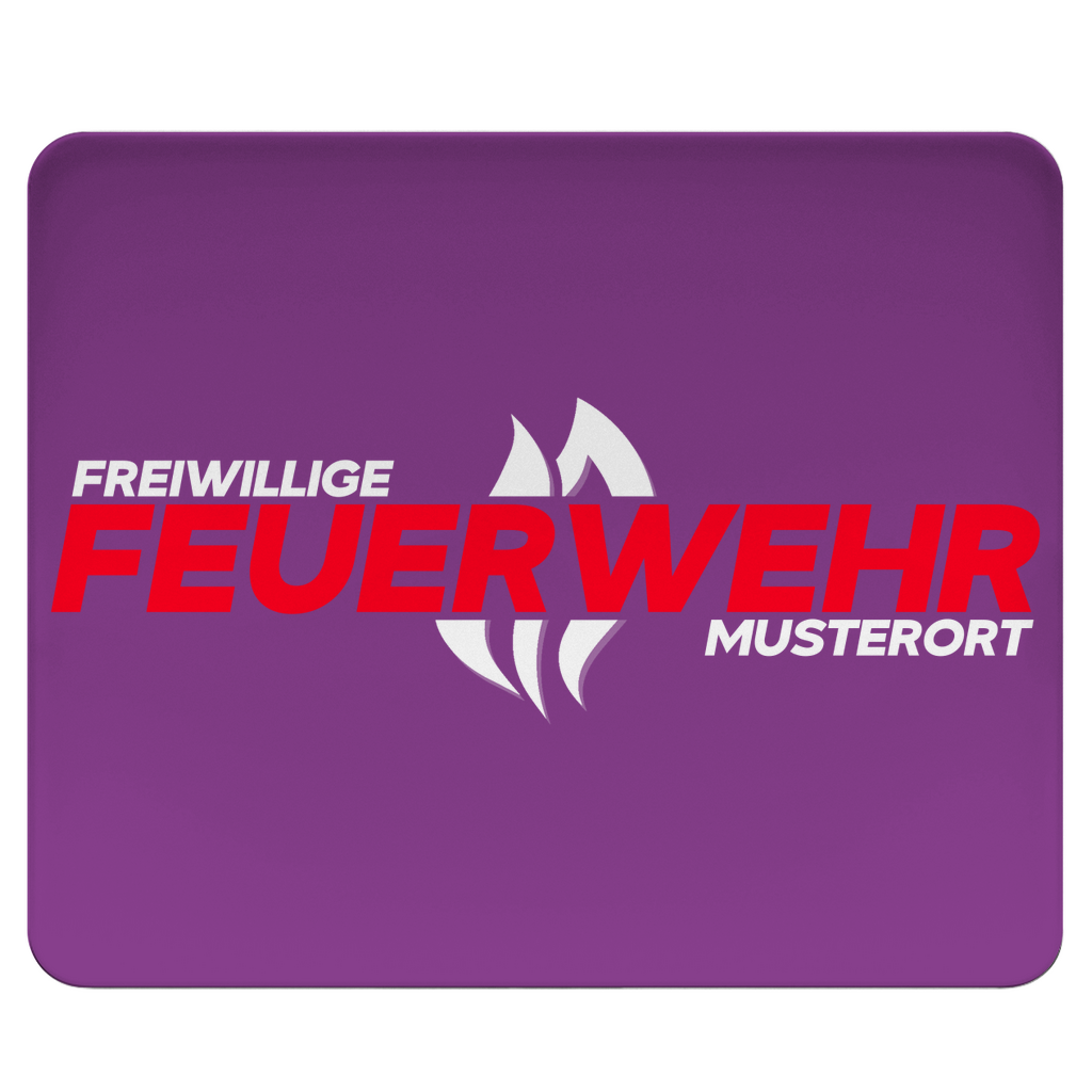 Mousepad - Flamme Freiwillige Feuerwehr Rot [Personalisierbar]