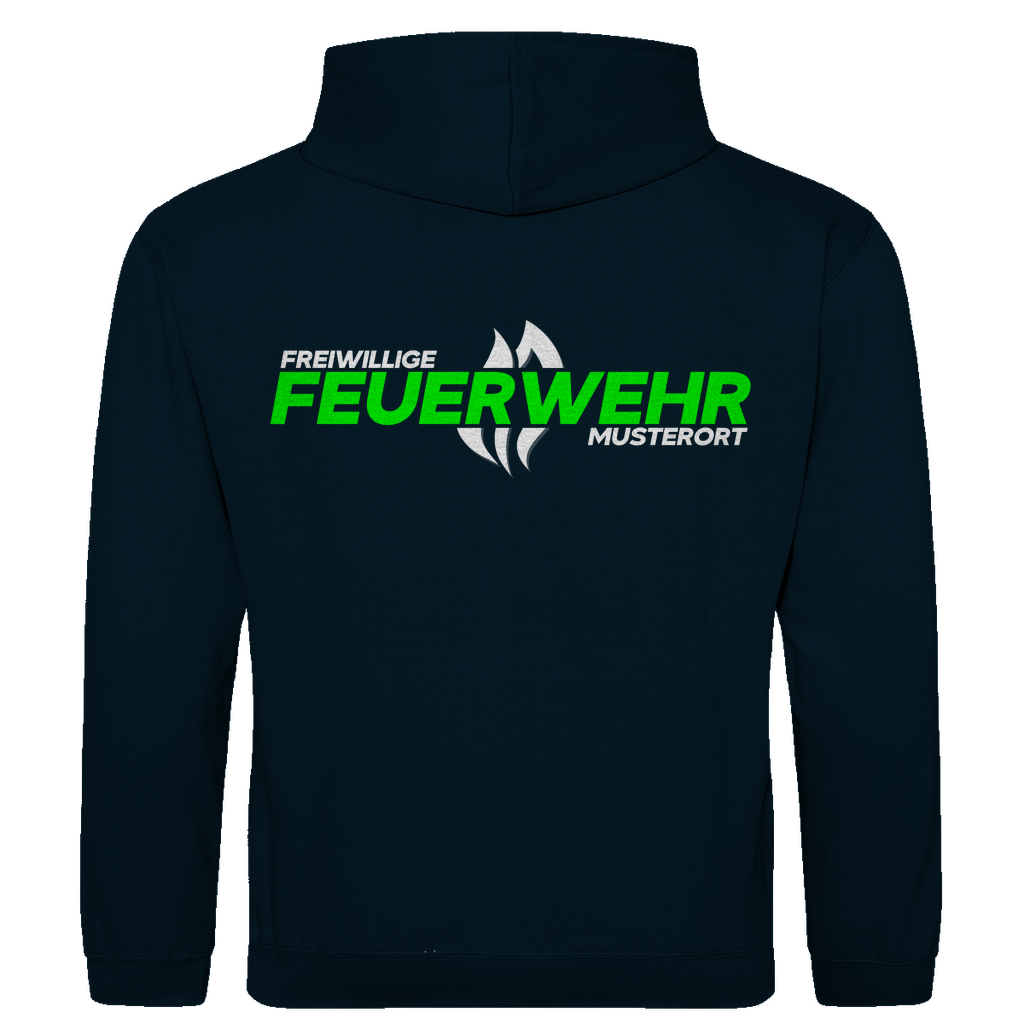 Herren Hoodie - Flamme Freiwillige Feuerwehr Grün [Personalisierbar]