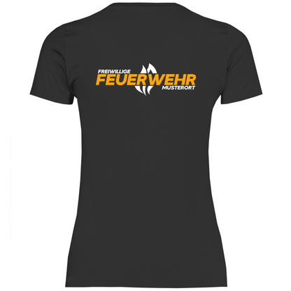 Damen T-Shirt - Flamme Freiwillige Feuerwehr Gelb [Personalisierbar]