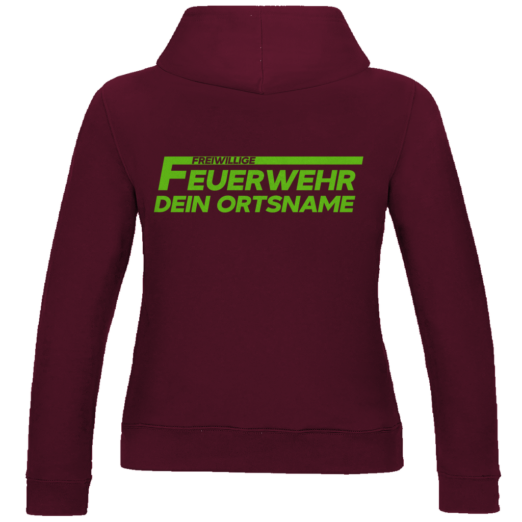 Damen Hoodie - Freiwillige Feuerwehr Grün (Personalisierbar)