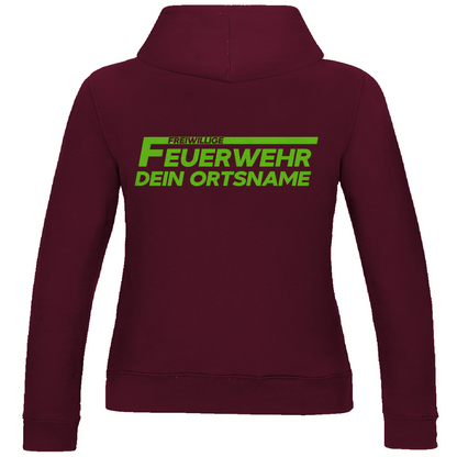 Damen Hoodie - Freiwillige Feuerwehr Grün (Personalisierbar)