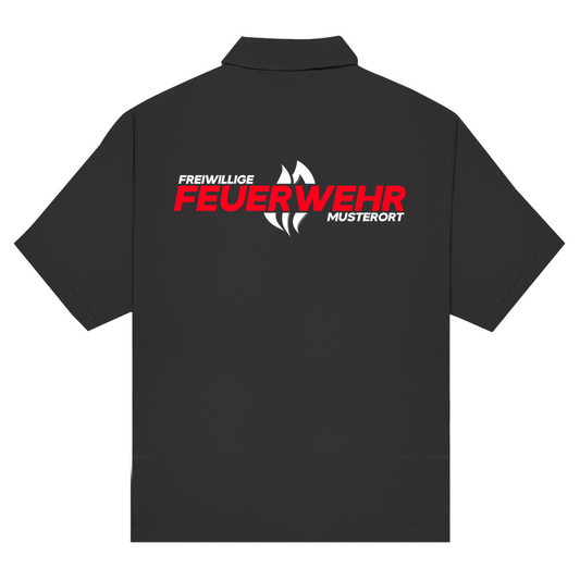 Unisex Poloshirt - Flamme Freiwillige Feuerwehr Rot [Personalisierbar]