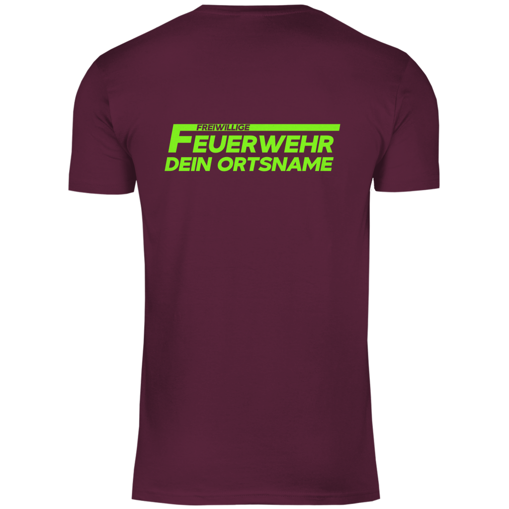 Herren T-Shirt - Freiwillige Feuerwehr Grün (Personalisierbar)