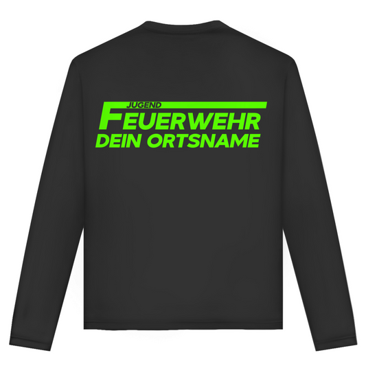 Unisex Langarmshirt - Jugendfeuerwehr Grün [Personalisierbar]