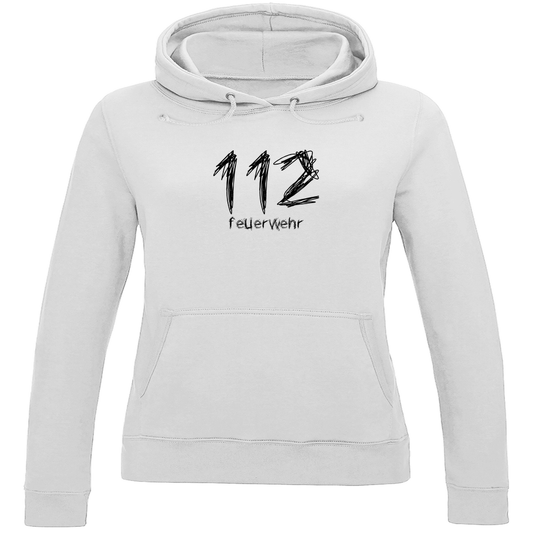 Damen Hoodie - 112 Feuerwehr Gekritzel
