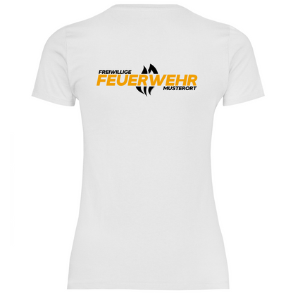 Damen T-Shirt - Flamme Freiwillige Feuerwehr Gelb [Personalisierbar]